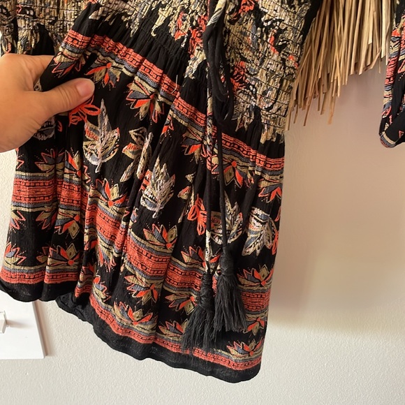 Free People Moonlight Drive in Black Combo Mini Dress | M - Picture 5 of 10